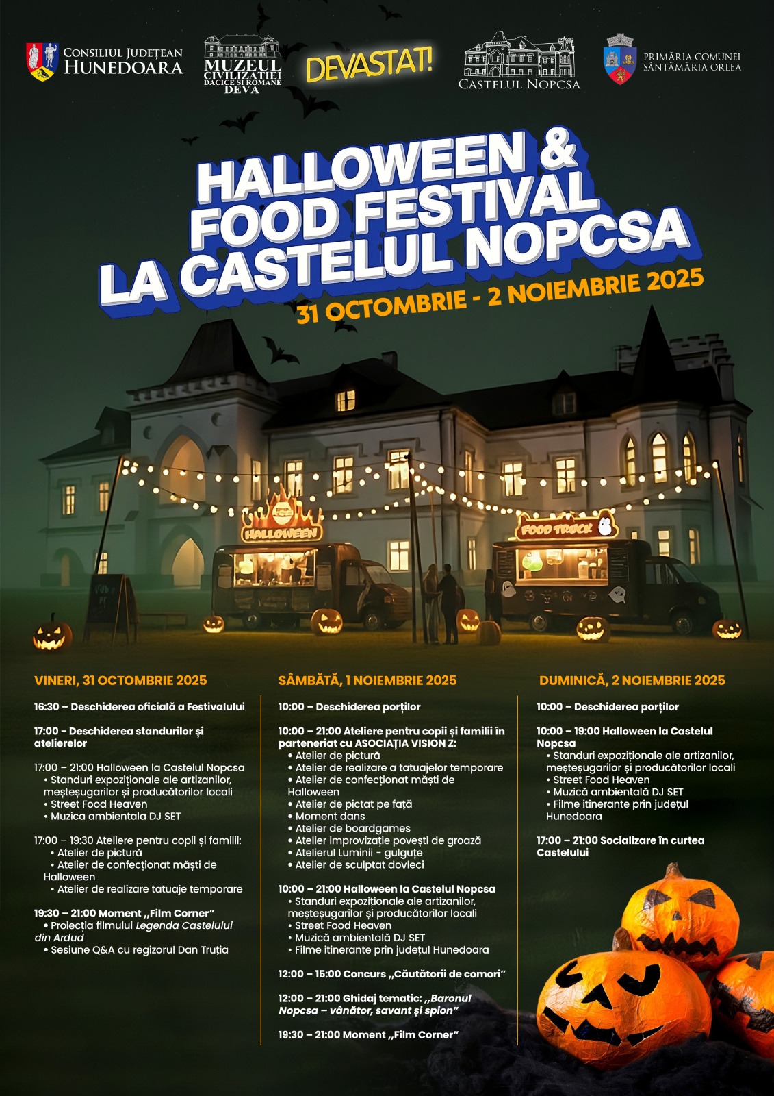 HALLOWEEN & STREET FOOD FESTIVAL la CASTELUL NOPCSA